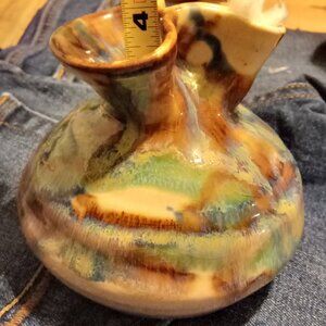 Erik Hertz Pottery Oil Burner Multi Earth Tones